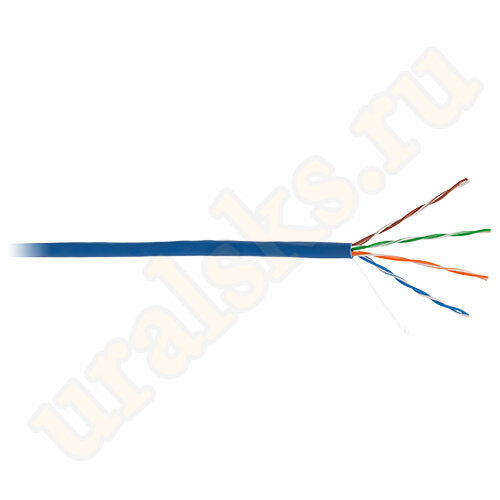EC-UU004-5E-PVC-BL Кабель NETLAN U/UTP 4 пары, Кат.5e, внутренний, PVC, синий, 305м