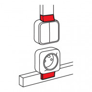 Адаптер QUTEO для канала 40x16 METRA Адаптер QUTEO для канала 40x16 METRA