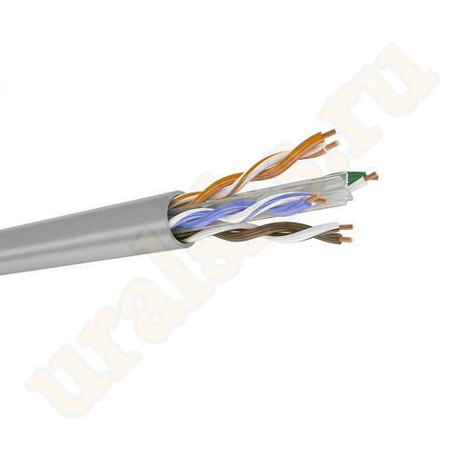 DR-144001 Патч-кабель. 5е, 4 пары F/UTP, LSZH нг(А)-HF, серый, катушка 305