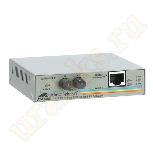 AT-FS201-60 Медиаконвертер 10/100TX (RJ-45) to 100FX (ST) 2 port unmanaged switch