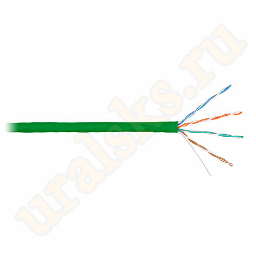 NKL 4100C-GN Кабель NIKOLAN U/UTP, 4 пары, Кат.5e, 24 AWG, внутренний, LSZH, 305м