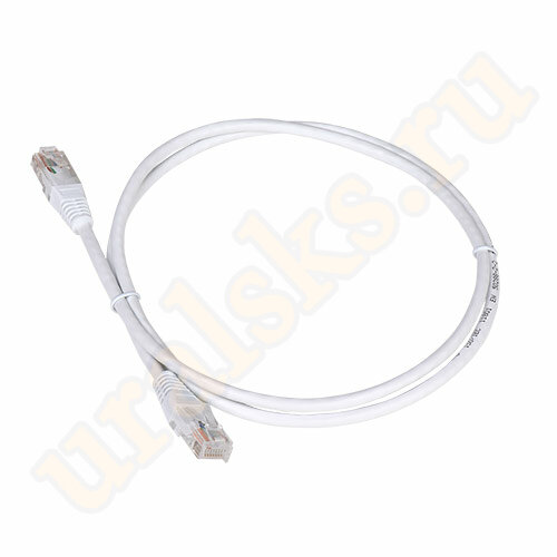 Патч-корд TWT-45-45-5.0-WH RJ45 4 пары, UTP 5е, 5 м, белый