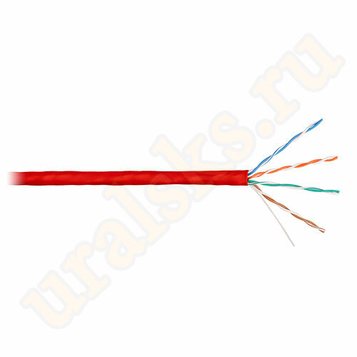 NKL 4100C-RD Кабель NIKOLAN U/UTP, 4 пары, Кат.5e, 24 AWG, внутренний, LSZH, 305м