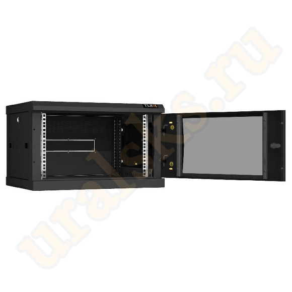 TWC-066060-R-G-BK Настенный разборный шкаф TLK 19", 6U, стеклянная дверь, Ш600хВ370хГ600мм, 2 пары монтажных направляющих, черный TWC-066060-R-G-BK Настенный разборный шкаф TLK 19", 6U, стеклянная дверь, Ш600хВ370хГ600мм, 2 пары монтажных направляющих, черный