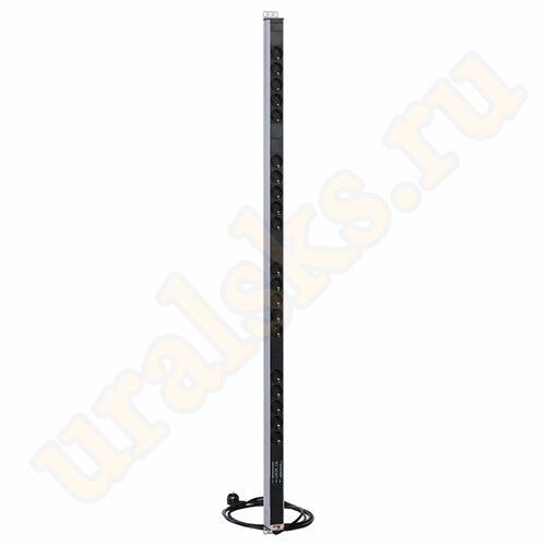 Вертикальный блок розеток R-16-20S-FI-1420-3 с фил. и инд., 20 Schuko, 16A, алюм., 33-48U, шнур 3 м.