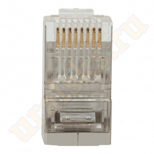 DR-3005 Коннектор (вилка) FTP кат.6 8P8C универсальная, 15U", 3 зубца, упак 100 шт