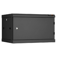 Настенный разборный шкаф TLK 19", 6U, металлическая дверь, Ш600хВ370хГ450мм, 2 пары монтажных направляющих, черный Настенный разборный шкаф TLK 19", 6U, металлическая дверь, Ш600хВ370хГ450мм, 2 пары монтажных направляющих, черный