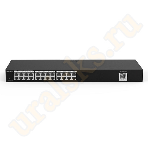 Настраиваемый коммутатор Ruijie RG-ES224GC уровня Layer 2 со скоростью коммутации 48Гб/с, таблица MAC-адресов составляет 8K, содержит 24 порта 1 Гб/с RJ-45