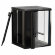 TWB-1866-GP-RAL9004 Шкаф настенный 19", 18U, 600х600мм, стеклянная дверь, цвет черный