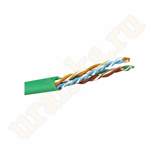 DR-140027 Кабель кат.5е, 4 пары U/UTP, 24AWG, PVCLS нг(А)-LSLTx, зеленый, коробка 305 м