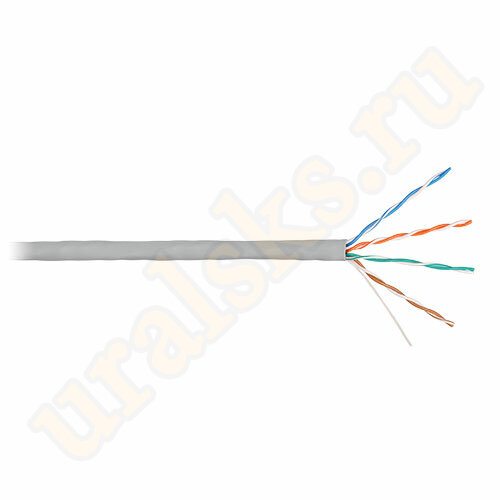 NKL 4100A-GY Кабель NIKOLAN U/UTP, 4 пары, Кат.5e, 24 AWG, внутренний, PVC, 305м