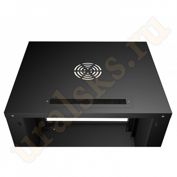 WSC-05D-4U55/45-BK Шкаф телекоммуникационный настенный 19" 4U, серия LIGHT разборный, дверь стекло, цвет черный