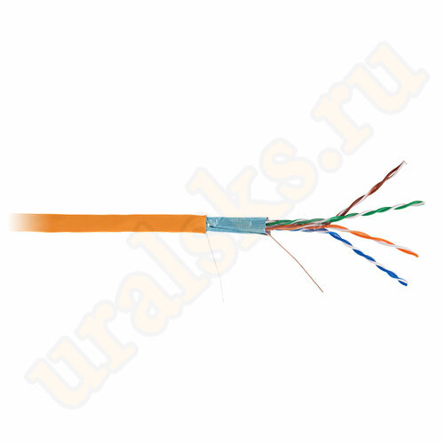 EC-UF004-5E-LSZH-OR Кабель NETLAN F/UTP 4 пары, Кат.5e, внутренний, LSZH, оранжевый, 305м