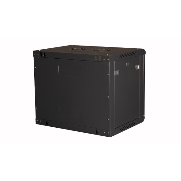 DR-652001 Шкаф 19" телекоммуникационный настенный, 9U 501х600х450 мм, дверь перфорация, черный