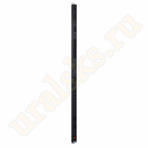 Вертикальный блок розеток R-16-14C13-10C19-V-1420 с выкл., 14 IEC 60320 C13, 10 C19, вход C20 16A, алюм., 33-48U