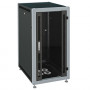 Шкаф чёрный напольный 18U SYSMATRIX SL (600x800мм) дверь стекло