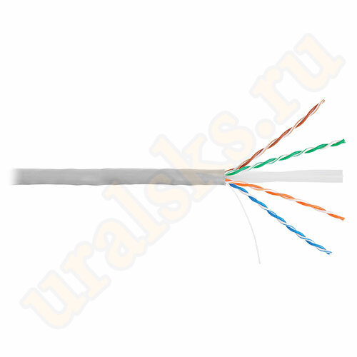 EC-UU004-6-PVC-GY Кабель NETLAN U/UTP 4 пары, Кат.6, внутренний, PVC, серый, 305м