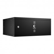 WSC-05D-4U55/45m-BK Шкаф телекоммуникационный настенный 19" 4U, серия LIGHT разборный, дверь металл, цвет черный