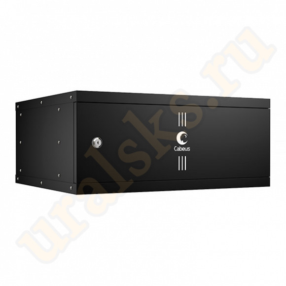 WSC-05D-4U55/45m-BK Шкаф телекоммуникационный настенный 19" 4U, серия LIGHT разборный, дверь металл, цвет черный