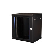 Шкаф 19" телекоммуникационный настенный, 12U 635х600х450 мм, дверь стекло, черный Шкаф 19" телекоммуникационный настенный, 12U 635х600х450 мм, дверь стекло, черный