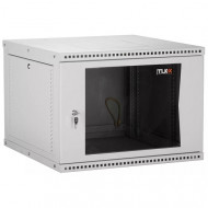 Настенный разборный шкаф TLK 19", 12U, стеклянная дверь, Ш600хВ569хГ450мм, 1 пара монтажных направляющих, серый Настенный разборный шкаф TLK 19", 12U, стеклянная дверь, Ш600хВ569хГ450мм, 1 пара монтажных направляющих, серый