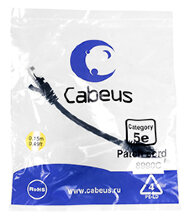 Cabeus PC-UTP-RJ45-Cat.5e-0.15m-BK Патч-корд UTP, категория 5e, 0.15 м, неэкранированный, черный Cabeus PC-UTP-RJ45-Cat.5e-0.15m-BK Патч-корд UTP, категория 5e, 0.15 м, неэкранированный, черный