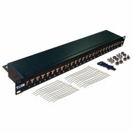 Патч-панель TWT 19", 24 порта RJ-45, категория 5e, STP, 1U Патч-панель TWT 19", 24 порта RJ-45, категория 5e, STP, 1U