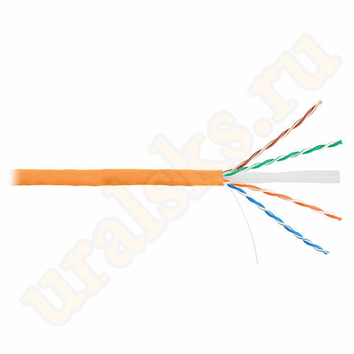 EC-UU004-6-LSZH-OR Кабель NETLAN U/UTP 4 пары, Кат.6, внутренний, LSZH, оранжевый, 305м