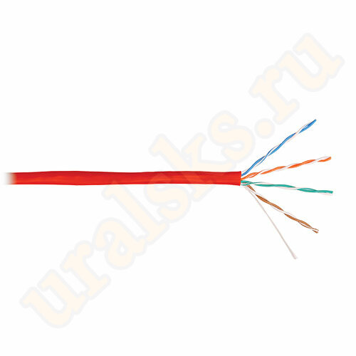 NKL 4100A-RD Кабель NIKOLAN U/UTP, 4 пары, Кат.5e, 24 AWG, внутренний, PVC, 305м