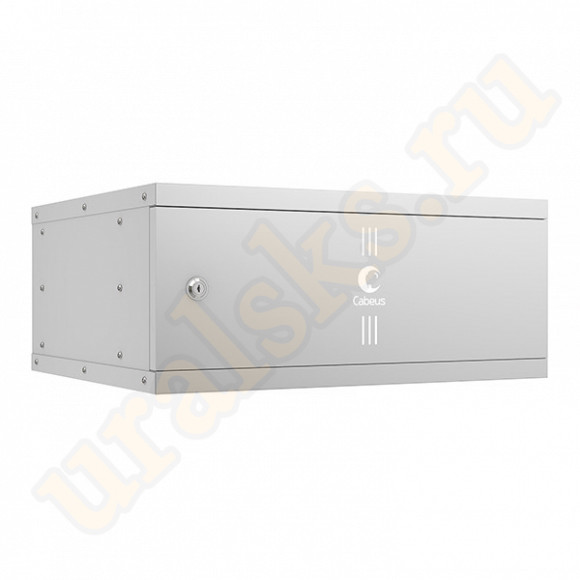 WSC-05D-4U55/45m Шкаф телекоммуникационный настенный 19" 4U, серия LIGHT разборный, дверь металл, цвет серый