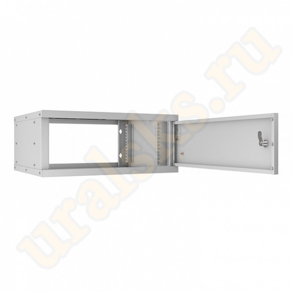 WSC-05D-4U55/45m Шкаф телекоммуникационный настенный 19" 4U, серия LIGHT разборный, дверь металл, цвет серый