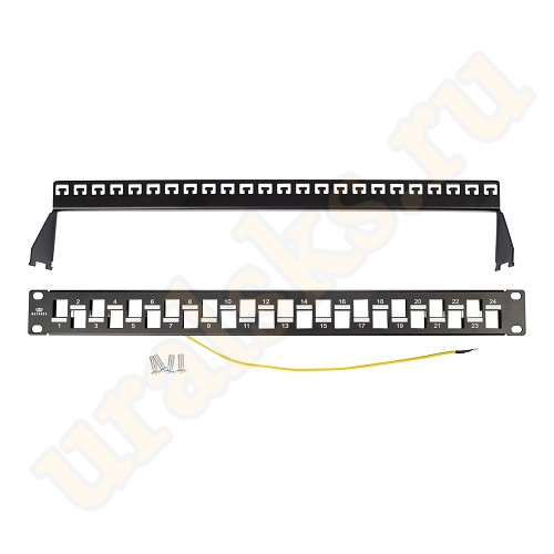 DR-4100 Коммутационная панель STP 19", 1U модульная (наборная), 24 порта, черный