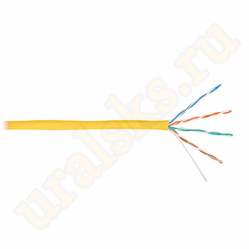 NKL 4100A-YL Кабель NIKOLAN U/UTP, 4 пары, Кат.5e, 24 AWG, внутренний, PVC, 305м