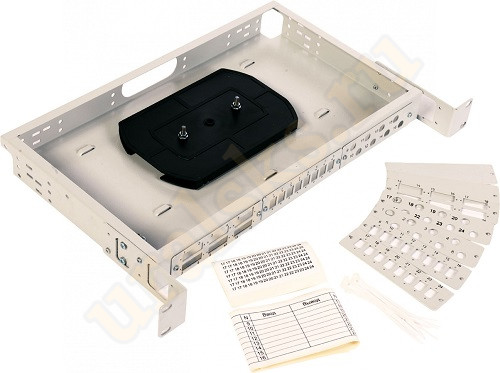 БОН-М2-1-19-9005 Кросс оптический 19" с комплектом вставок (Патч-панель 19"), цвет черный
