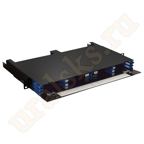 LAN-FOBM-12MCC-1U Бокс 19" на 12 компактных кассет MPO, 1U, черный Lanmaster