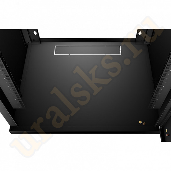WSC-05D-6U55/45-BK Шкаф телекоммуникационный настенный 19" 6U, серия LIGHT разборный, дверь стекло, цвет черный