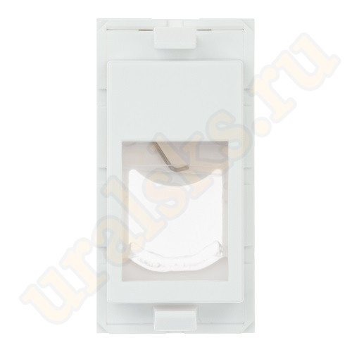 DR-5302 Адаптер Mosaic 22,5х45 мм со шторкой для модуля Keystone, 1 порт (модуль), белый
