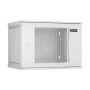 Настенный разборный шкаф TLK 19", 12U, перфорированная дверь, Ш600хВ569хГ450мм, 1 пара монтажных направляющих, серый Настенный разборный шкаф TLK 19", 12U, перфорированная дверь, Ш600хВ569хГ450мм, 1 пара монтажных направляющих, серый