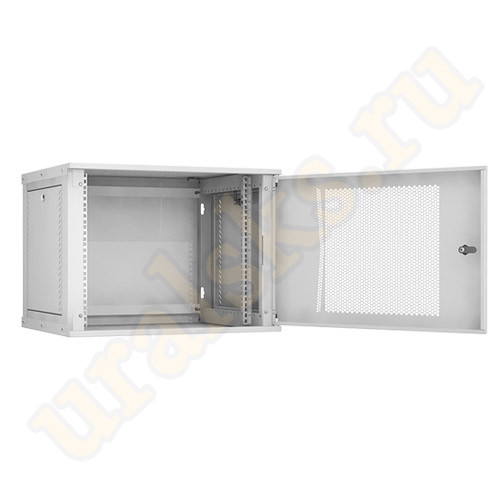 TWI-126045-R-P-GY Настенный разборный шкаф TLK 19", 12U, перфорированная дверь, Ш600хВ569хГ450мм