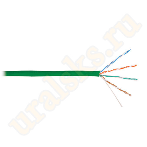NKL 4100A-GN Кабель NIKOLAN U/UTP, 4 пары, Кат.5e, 24 AWG, внутренний, PVC, 305м