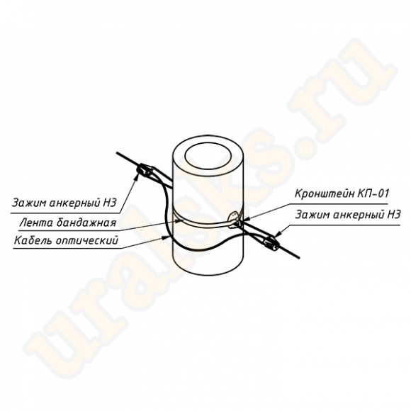 Анкерный зажим H3 для Drop и FTTH кабеля 3-7мм 1Кн Анкерный зажим H3 для Drop и FTTH кабеля 3-7мм 1Кн