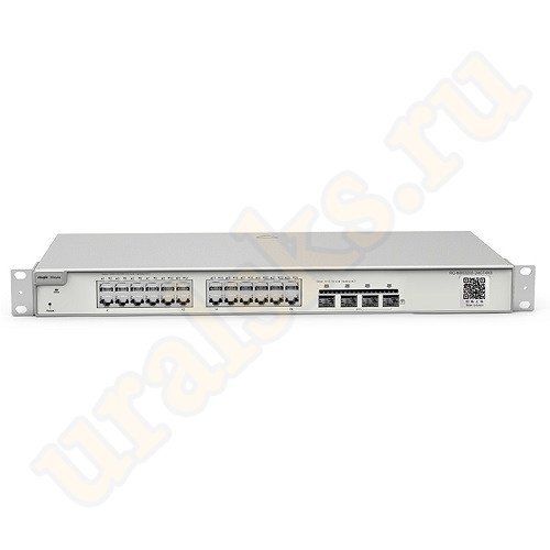 Настраиваемый коммутатор Ruijie RG-NBS3200-24GT4XS уровня Layer 2 со скоростью коммутации 336Гб/с, таблица MAC-адресов составляет 16K, содержит 24 порта 1 Гб/с RJ-45, оснащен 4 слотами SFP+ 10 Гб/с