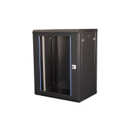 Шкаф 19" телекоммуникационный настенный, 15U 769х600х450 мм, дверь стекло, черный Шкаф 19" телекоммуникационный настенный, 15U 769х600х450 мм, дверь стекло, черный