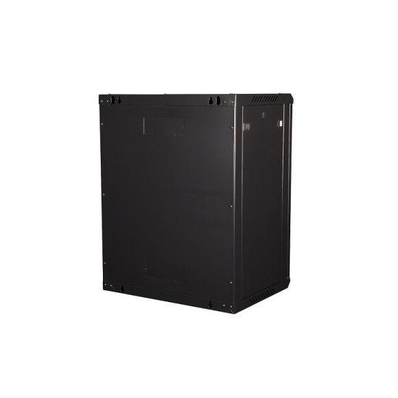 DR-634001 Шкаф 19" телекоммуникационный настенный, 15U 769х600х450 мм, дверь стекло, черный