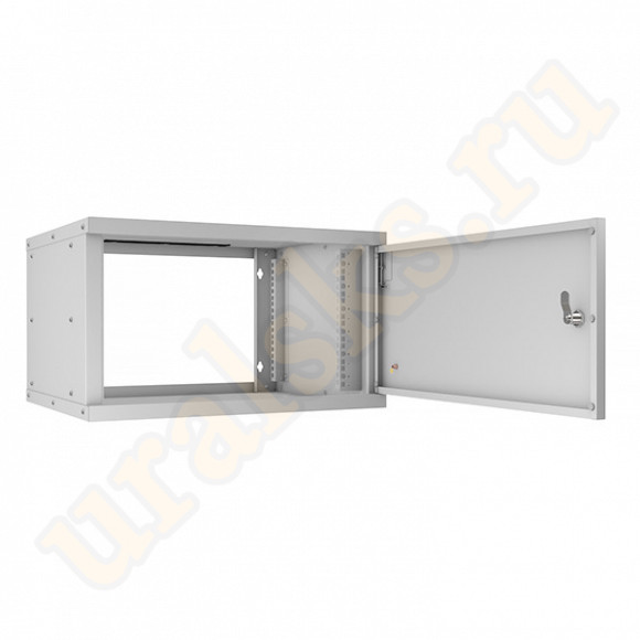 WSC-05D-6U55/45m Шкаф телекоммуникационный настенный 19" 6U, серия LIGHT разборный, дверь металл, цвет серый WSC-05D-6U55/45m Шкаф телекоммуникационный настенный 19" 6U, серия LIGHT разборный, дверь металл, цвет серый