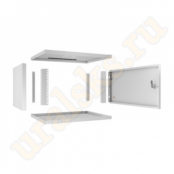 WSC-05D-6U55/45m Шкаф телекоммуникационный настенный 19" 6U, серия LIGHT разборный, дверь металл, цвет серый WSC-05D-6U55/45m Шкаф телекоммуникационный настенный 19" 6U, серия LIGHT разборный, дверь металл, цвет серый