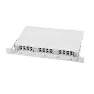 Оптический кросс 19" с полкой ЦМО, 1U, до 24 портов