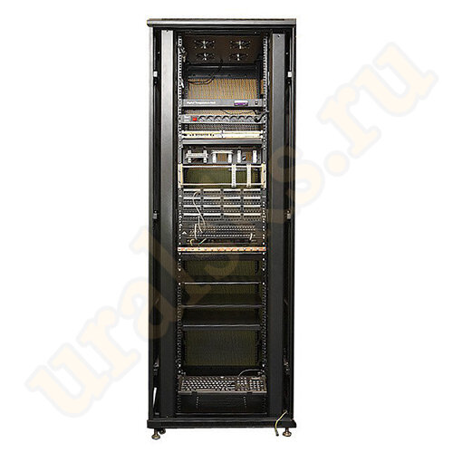 GDR-478010B Шкаф напольный телекоммуникационный 47U (800x1000) дверь стекло, цвет чёрный