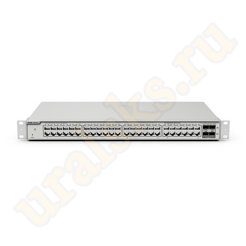 Настраиваемый коммутатор Ruijie RG-NBS3200-48GT4XS уровня Layer 2 со скоростью коммутации 336Гб/с, таблица MAC-адресов составляет 16K, содержит 48 портов 1 Гб/с RJ-45, оснащен 4 слотами SFP+ 10 Гб/с