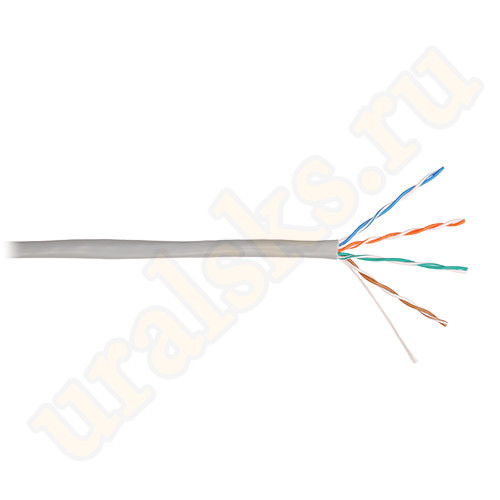 NKL 2100A-GY Кабель NIKOLAN U/UTP, 4 пары, Кат.5e, 24 AWG, внутренний, PVC, 305м